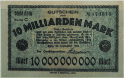 ドイツ「スーパーインフレ紙幣」イメージ