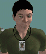 「Second Life」内ロイター支局支局長Adam Pasickのキャラクタイメージ