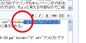 具体例。「【アメリカのアマゾン】」という部分のみを抽出したいのに、その左側にあるカッコなどまでどうしても自動的に選択されてしまう。
