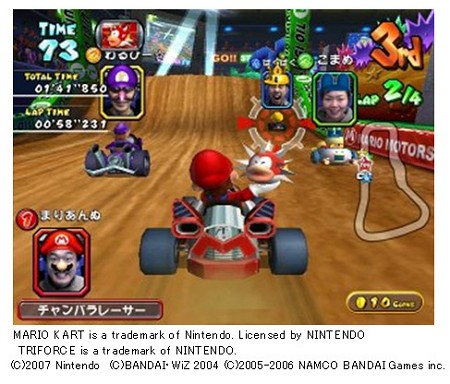 『マリオカート アーケードグランプリ2』ゲーム画面。