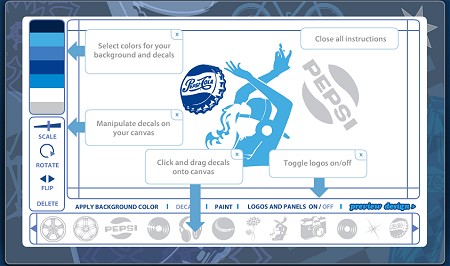 コンテスト用に用意された専用ツール。カラーは青基調。