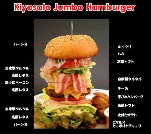 清里ジャンボハンバーガー。大きいよっ。