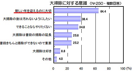 大掃除に対する意識(複数回答)