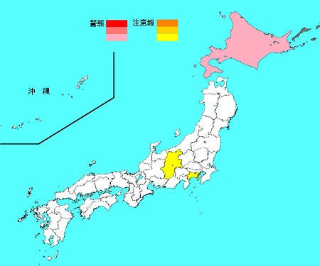 2007年11月12～18日の週のインフルエンザ流行度