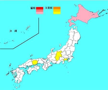 2007年11月19～25日の週のインフルエンザ流行度