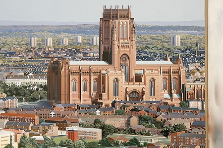 ほぼ完成した「The Anglican Cathedral」部分