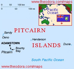 ピトケアン諸島の位置