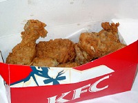KFC Original Recipe chicken meal, 1 Thigh and 1 Drumstick