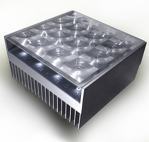 「concentrated photovoltaic」システムを用いたSUNRGI社の太陽光発電ユニット