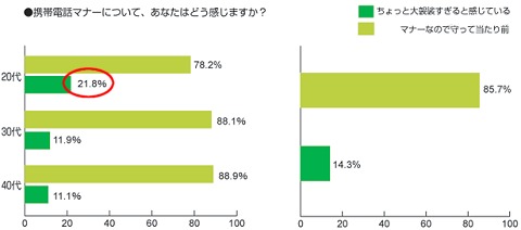 公共交通機関などで行われている、携帯電話の利用制限をはじめとした『携帯電話のマナー』についてどう思うか