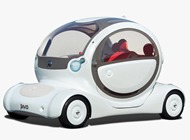 2005年の東京モーターショーで発表された次世代電気自動車コンセプトカー「ピボ（PIVO）」イメージ