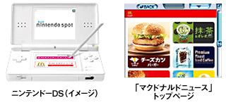 ニンテンドーDSとマクドナルドニュース