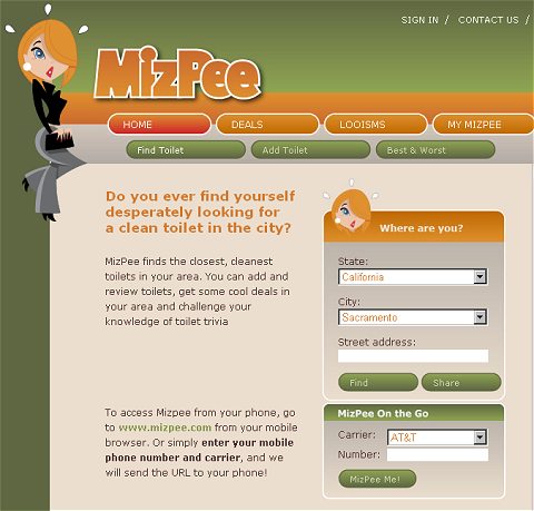公衆トイレ情報共有サイト「MizPee」