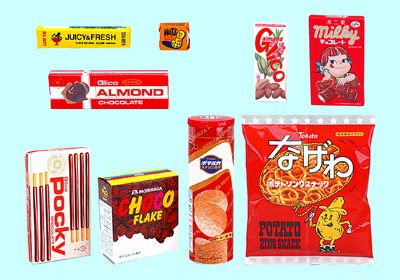 復刻レトロパッケージのお菓子