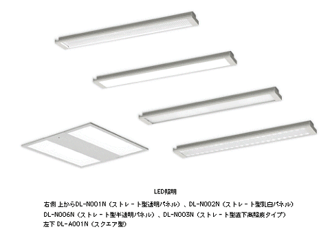 「ストレート型(長方形)」「スクエア型(正方形)」LED照明