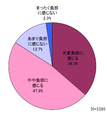 自動車を保有・使用するうえでの負担感