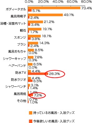 今持っている・今後欲しいお風呂、入浴グッズ