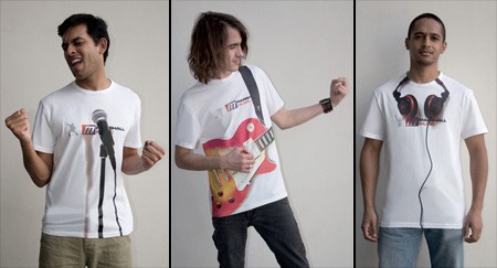 音楽好きな人たちのTシャツ