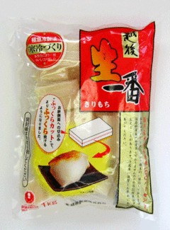 越後製菓の「切り餅」。側面に切り込み(ふっくらカット)を設けることで形が崩れるのを最小限に防ぐ