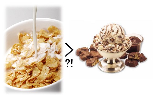 アイスクリームよりもシリアルの方が糖分が多い!?