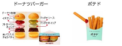 ミスタードーナツ側発売のドーナツバーガーとポテド
