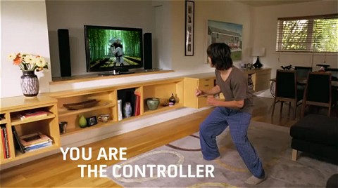 Xboxのモーションセンサー技術採用によるコントローラー「Project Natal」のイメージ動画。