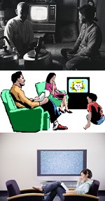 テレビをつけているイメージ