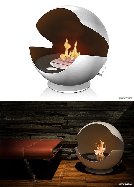 パックマンっぽい暖炉