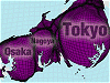 人口密集別日本地図イメージ
