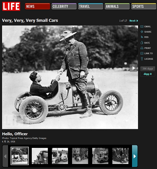 LIFEのミニミニ自動車特集こと「Very, Very, Very Small Cars」