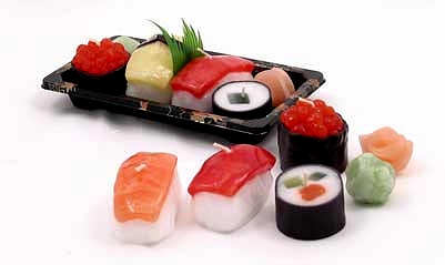 お寿司のろうそく