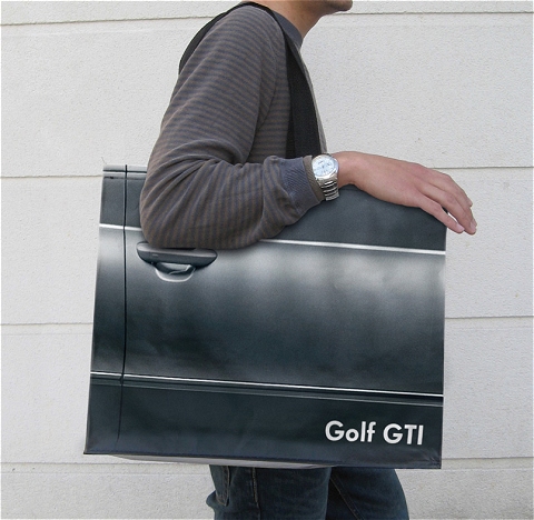 Volkswagen Golf GTIの宣伝用手さげ(肩掛け)袋