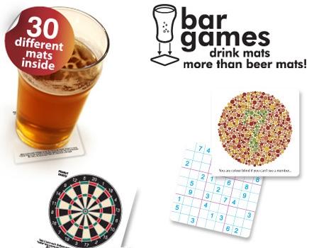 BAR GAMES BEER COASTERS