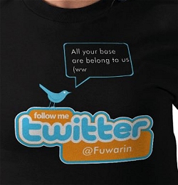 All your base are belong to us.なツイッターTシャツイメージ