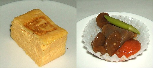 副菜の玉子焼きとごろごろ野菜の金平