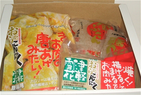 今回注文した「おからこんにゃく」たち