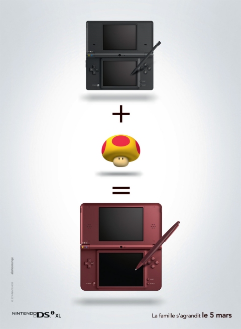 ↑ DSiに「スーパーキノコ」を足してDSi XL!!?
