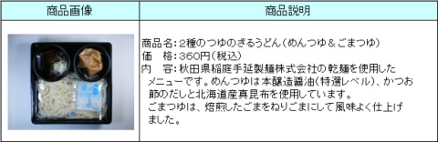 ↑ 5月4日から発売の「2種のつゆのざるうどん」