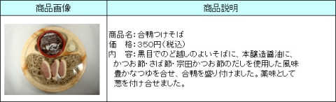 ↑ 5月11日から発売の「合鴨つけそば」