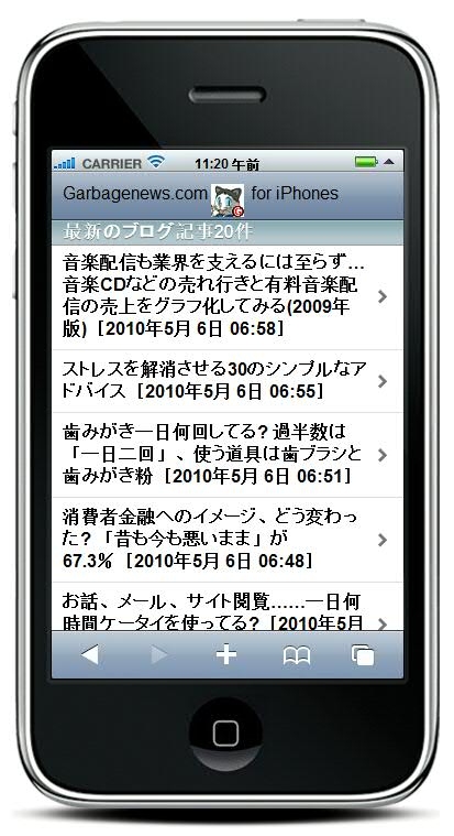 ↑ Garbagenews.com for iPhones