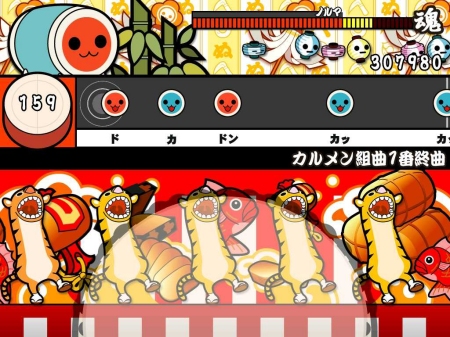 ↑ iPad向け「太鼓の達人プラス」