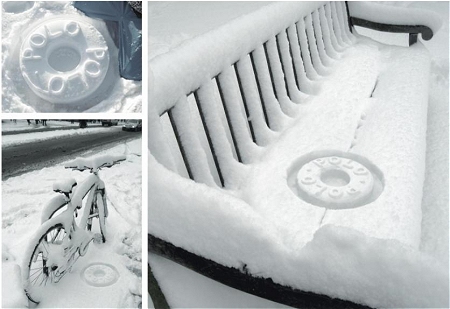 ↑ 雪景色がポロ景色に早変わり