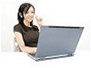女性のパソコン使用