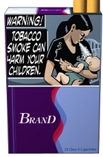 「タバコの煙は、あなたの子供たちを傷つけてしまいます」