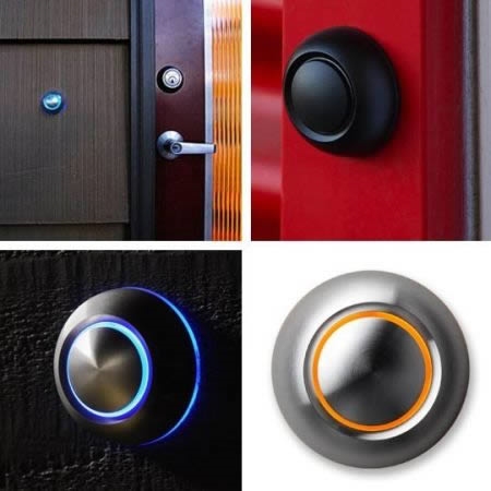 ↑ 押すとLEDが光るドアベル「Spore's True Modern Doorbell Button」。