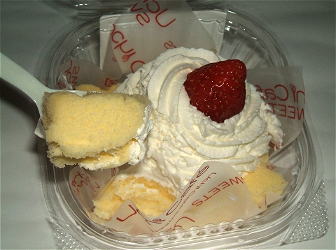 お皿に移してもよいが、こんな感じでケースに入ったままスプーンですくって食べる方が簡単で良いだろう