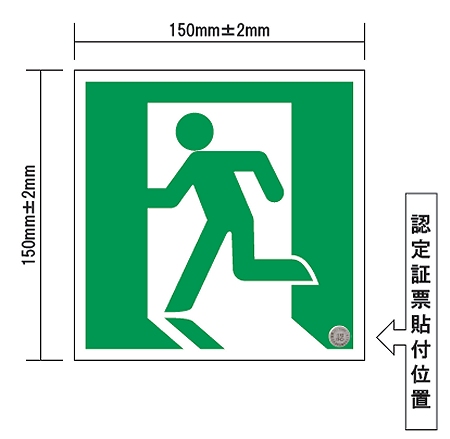 ↑ ステッカー式誘導標識