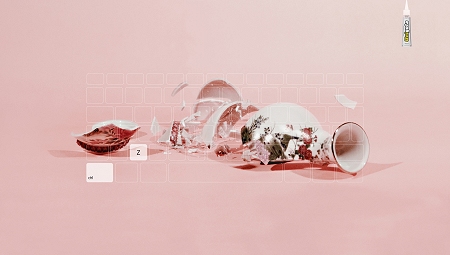 ↑ ピンクの花瓶