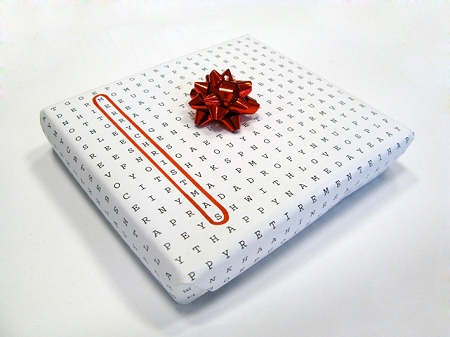 ↑ Word puzzle universal wrapping paper