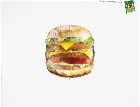 ↑ ぷくっと膨れたハンバーガー